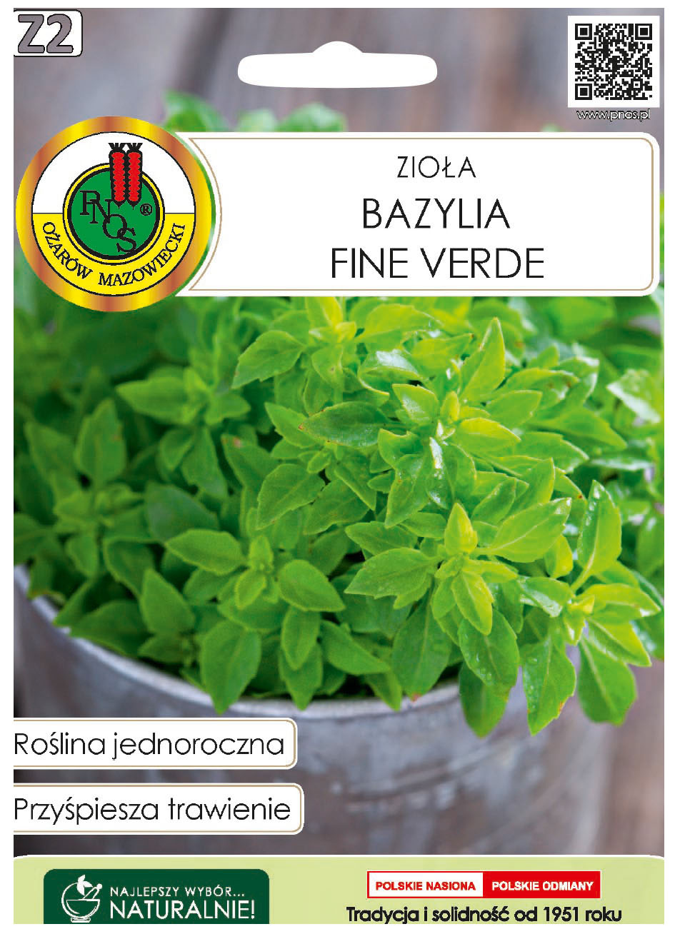Bazylia Fine Verde to roślina jednoroczna, uprawiana z rozsady lub z siewu wprost do gruntu nawet na domowym parapecie. Roślina osiąga wysokość 30-50cm.