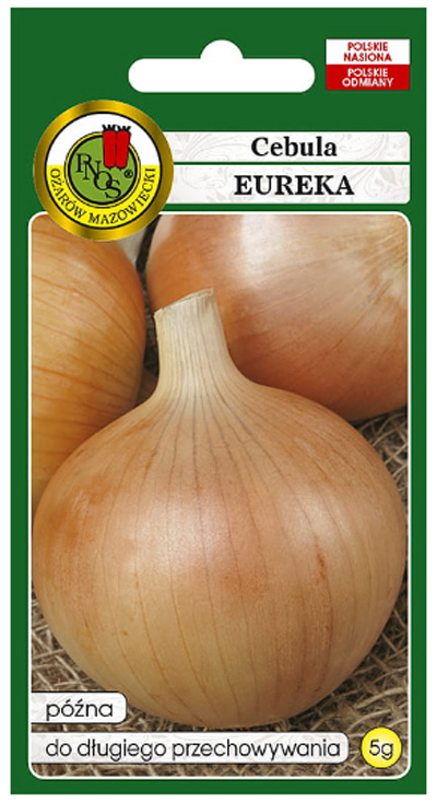 Cebula Eureka to odmiana o wysokiej plenności i dużym udziale plonu handlowego (ok. 95%). Wytwarza wyrównane, jednocześnie dojrzewające cebule o równomiernie załamującym się szczypiorze.