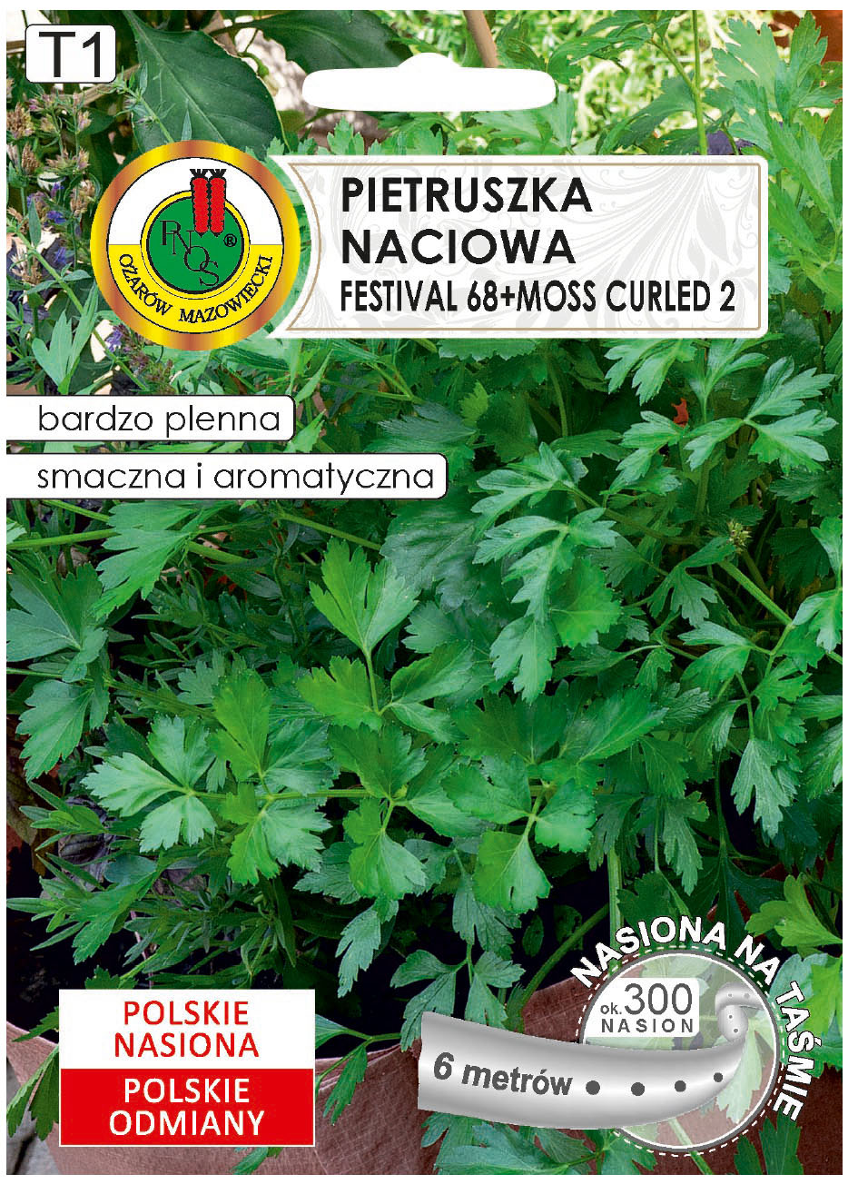 Pietruszka naciowa Festival to mieszanka bardzo plennych odmian pietruszki naciowej. Liście gładkie, intensywnie zielone, bardzo aromatyczne, odporne na żółknięcie...
