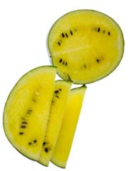 Arbuz czarny żółty miąższ Black American orange watermelon
