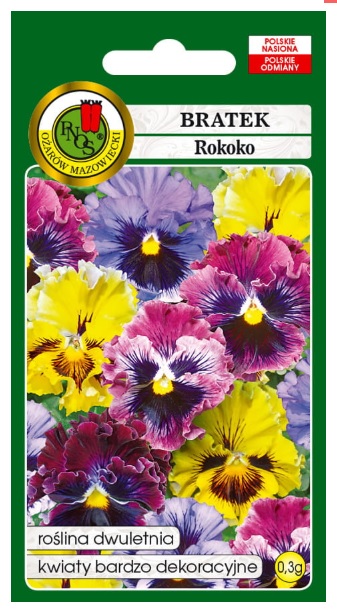 Bratki rococo mieszany to roślina dwuletnia. W pierwszym roku wysiewamy nasiona, najlepiej na rozsadniku (na głębokości 3-5 mm) w okresie czerwiec - sierpień.