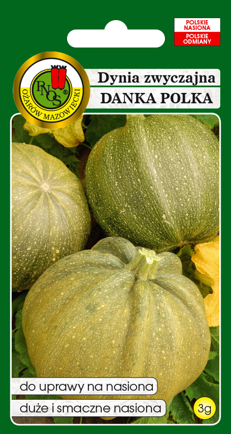 Dynia zwyczajna Danka Polka przeznaczona do uprawy na nasiona.
