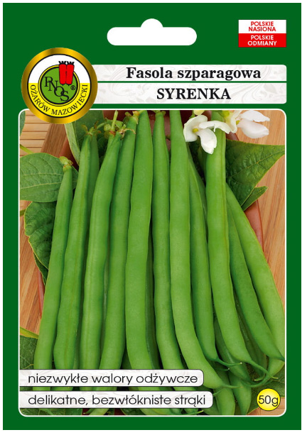 Fasola szparag zielona Syrenka to odmiana średnio późna 
