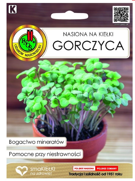 Nasiona Na kiełki Gorczyca są wyjątkowo smaczne i aromatyczne, lekko pikantne. Wykazują silne działanie przeciwzapalne.