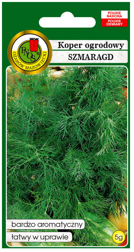 Koper Szmaragd to odmiana o dużym plonie masy zielonej z przeznaczeniem do zbioru na zielono i do kwaszenia. 