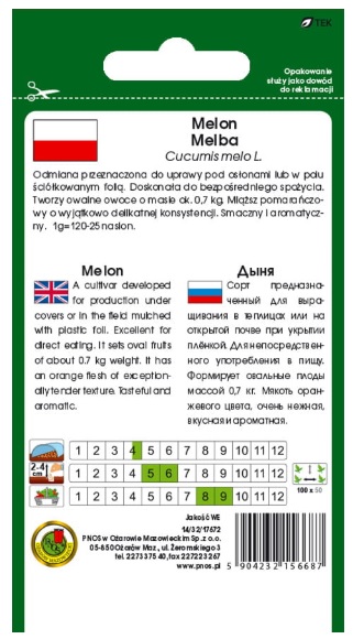 Melon Melba to rośliny o średniej sile wzrostu, jednopienne.