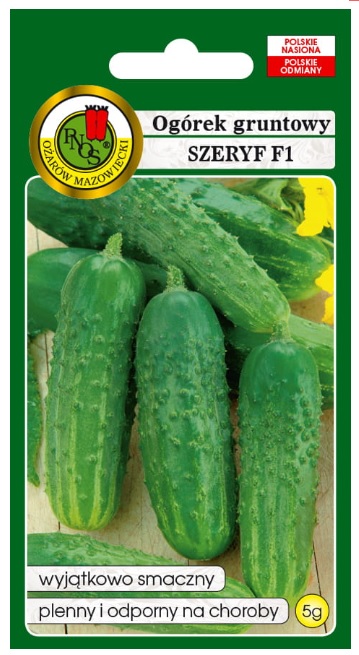 Ogórek Szeryf to odmiana średnio wczesna.