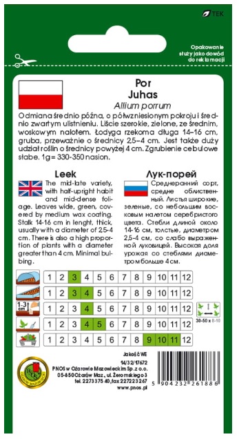 Por Juhas ta późna odmiana, uprawiana na zbiór do końca listopada, cechuje się wysoką plennością, bardzo dobrym wigorem i świetną strukturą plonu.